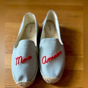 Soludos smoking slipper espadrilles- “Mon Amour”